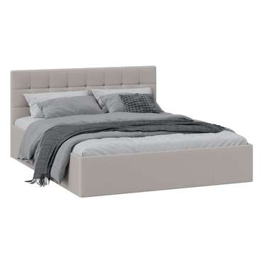 Кровать Эмма 160х200 серо-бежевого цвета с подъемным механизмом