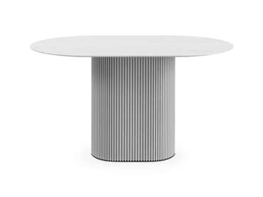 Стол обеденный овальный Mono Stripe 140 белого цвета