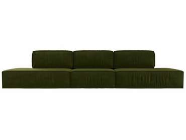Прямой диван-кровать Прага лофт лонг зеленого цвета