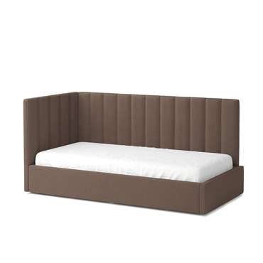 Кровать Меркурий-3 90х190 коричневого цвета с подъемным механизмом