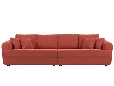 Прямой диван-кровать Милтон кораллового цвета