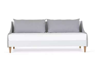 Кровать Rili 90х190 бело-серого цвета