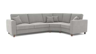 Угловой диван-кровать Пори серого цвета