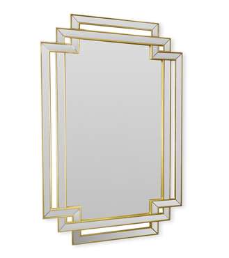 Настенное зеркало Caseus 70x110 в раме золотого цвета
