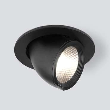 Встраиваемый точечный светодиодный светильник 9918 LED 9W 4200K черный Osellu