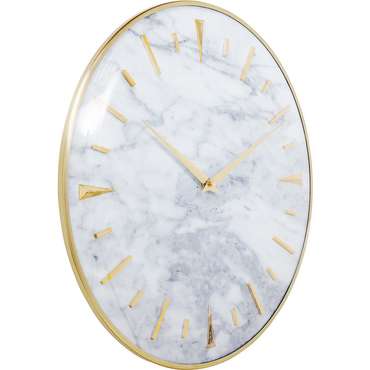 Часы настенные Marble белого цвета