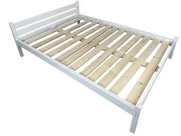 Кровать Классика сосновая 140х200 белого цвета