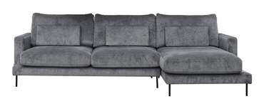 Угловой диван Saha серого цвета правый