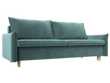Прямой диван-кровать Хьюстон бирюзового цвета