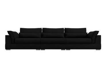 Прямой диван-кровать Пекин Long черного цвета