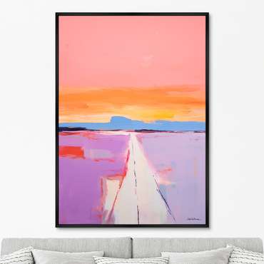 Репродукция картины Landscape collection, Purple and pink, No 1, 2024г.