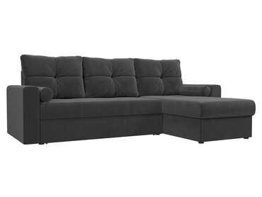 Угловой диван-кровать Верона серого цвета правый угол