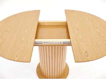 Раздвижной обеденный стол Пурр К 120 бежевого цвета