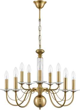 Подвесная люстра Lumion Incanto 8033/10 медь, металл/стекло Е14 10*40W 220V подсвечник