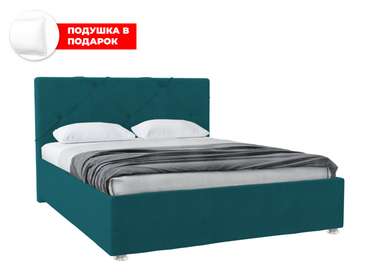 Кровать Моранж 160х200 темно-зеленого цвета с подъемным механизмом
