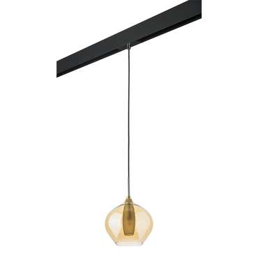 Светильник д/1-фазн трека PENTOLA 1х25W G9 ХРОМ/ЯНТАРЬ/ЧЕРНЫЙ (803043+595007)