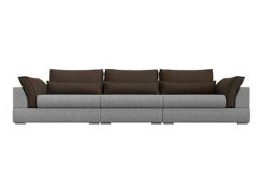 Прямой диван-кровать Пекин Long серо-коричневого цвета