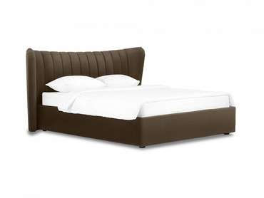 Кровать Queen Agata Lux 160х200 темно-коричневого цвета