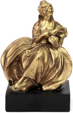Фигурка Дама в золотом под старину золотого цвета