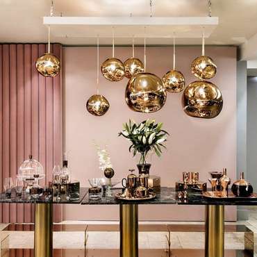 Светильник подвесной Melt Gold D38 в стиле Tom Dixon