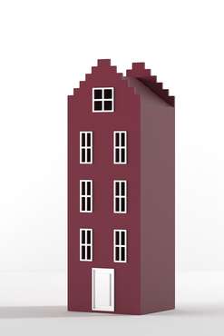 Шкаф-домик Брюгге Medium бордового цвета