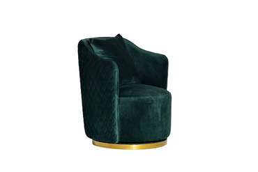 Кресло вращающееся темно-зеленого цвета