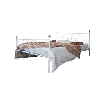 Кованая кровать Анталия 140х200 белого цвета