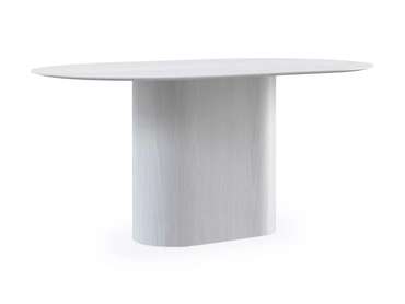 Стол обеденный овальный Mono 160 белого цвета
