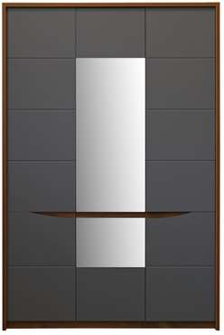 Шкаф для одежды Монако М серо-коричневого цвета