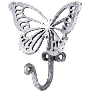 Крючок Бабочка S серебряного цвета