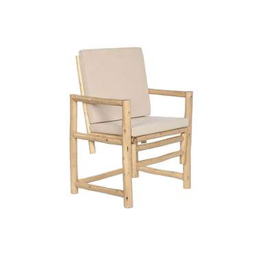Кресло Home ESPRIT Белый Бежевый Натуральный Хлопок 61 x 50 x 90 cm