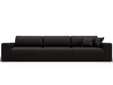 Диван-кровать Лига 036 Классик Лонг темно-коричневого цвета (экокожа)