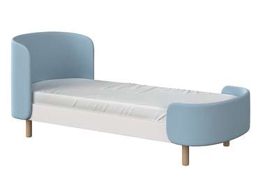 Кровать Kidi Soft 65х163 бело-голубого цвета
