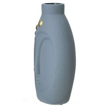 Керамическая ваза L серо-синего цвета