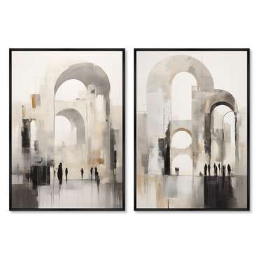 Набор из двух репродукций картин Graceful arches, 2024г.