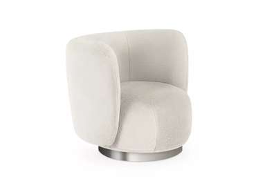 Кресло Lucca вращающееся белого цвета с серым основанием