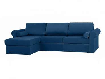 Угловой диван-кровать Peterhof темно-синего цвета 