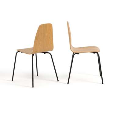 Комплект из двух стульев в винтажном стиле Biface бежевого цвета