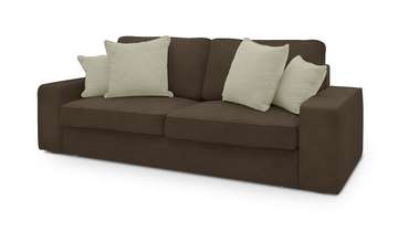 Прямой диван-кровать Монако ЭКО коричневого цвета