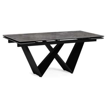 Раздвижной обеденный стол Бор серого цвета