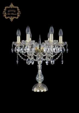 Хрустальная настольная лампа с подвесками Art Classic 45271 12.12.6.141-45.Gd.Sp подсвечник