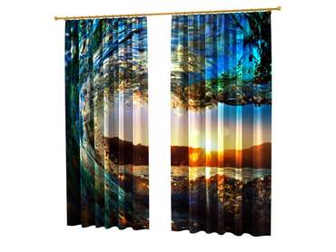 Стильные фотошторы: Кристальная морская волна