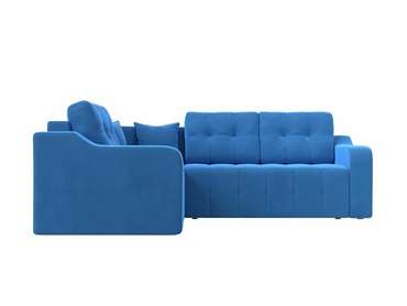 Угловой диван-кровать Кембридж голубого цвета левый угол