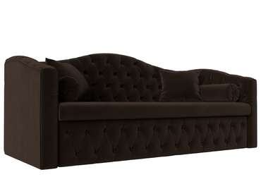 Прямой диван-кровать Мечта коричневого цвета
