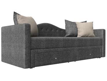 Прямой диван-кровать Дориан светло-серого цвета