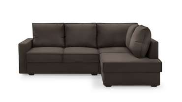 Угловой диван-кровать Колфилд темно-коричневого цвета