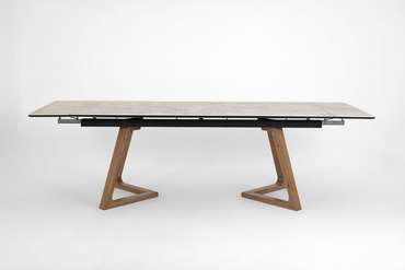 Раздвижной обеденный стол Стелс светло-серого цвета