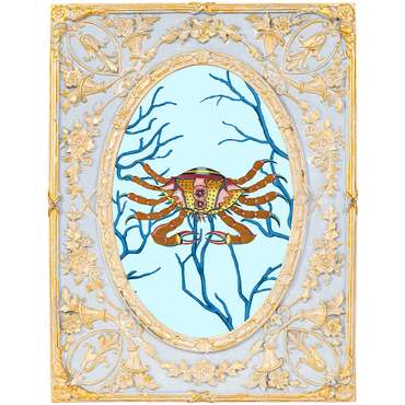 Картина Фантастика подводного мира Краб 1 в раме Эрнеста