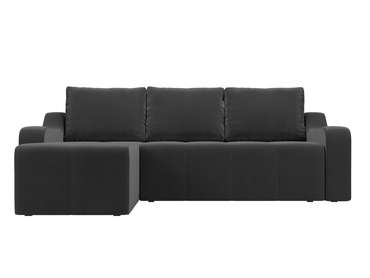 Угловой диван-кровать Элида серого цвета левый угол