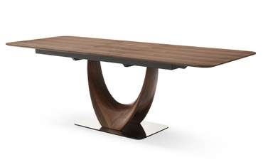 Раздвижной обеденный стол Rimini 170 коричневого цвета